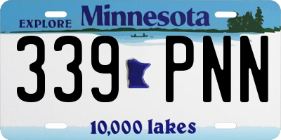 MN license plate 339PNN