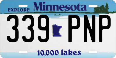 MN license plate 339PNP