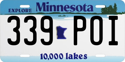 MN license plate 339POI