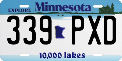 MN license plate 339PXD