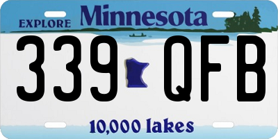 MN license plate 339QFB