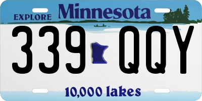 MN license plate 339QQY
