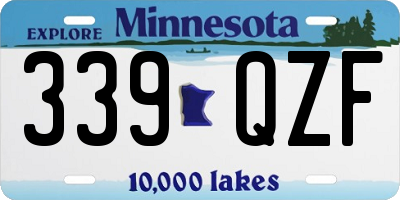 MN license plate 339QZF