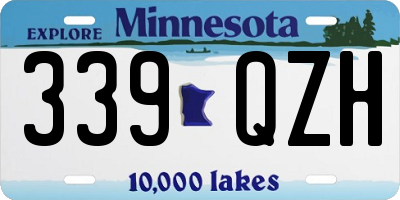 MN license plate 339QZH