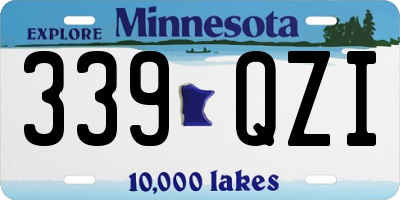 MN license plate 339QZI