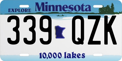 MN license plate 339QZK