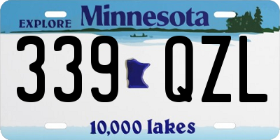 MN license plate 339QZL