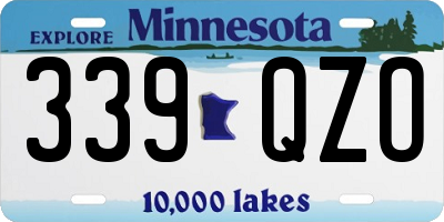 MN license plate 339QZO