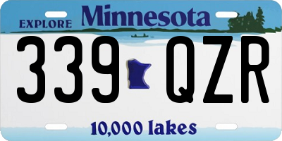 MN license plate 339QZR