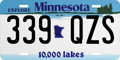 MN license plate 339QZS