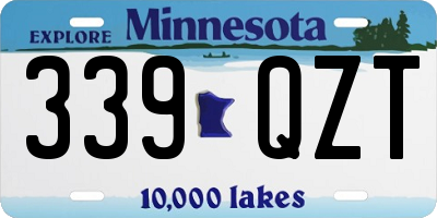 MN license plate 339QZT