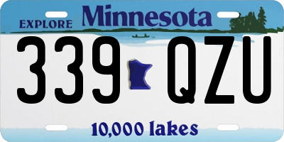 MN license plate 339QZU
