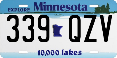 MN license plate 339QZV