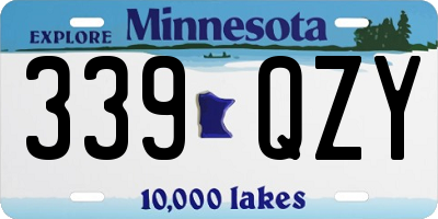 MN license plate 339QZY
