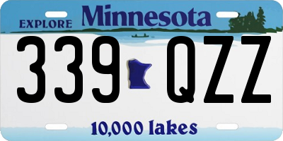 MN license plate 339QZZ