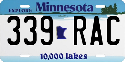 MN license plate 339RAC