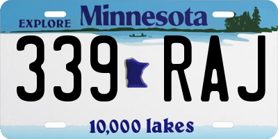 MN license plate 339RAJ