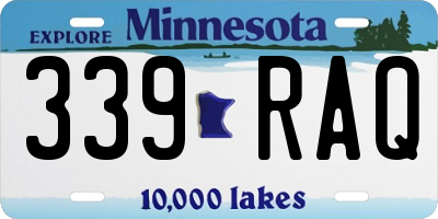 MN license plate 339RAQ