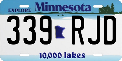 MN license plate 339RJD