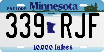 MN license plate 339RJF