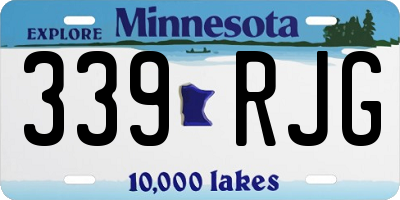 MN license plate 339RJG