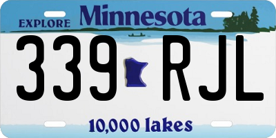 MN license plate 339RJL