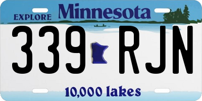 MN license plate 339RJN
