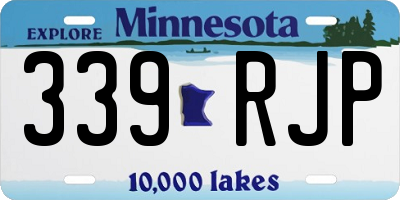 MN license plate 339RJP