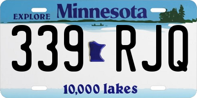 MN license plate 339RJQ