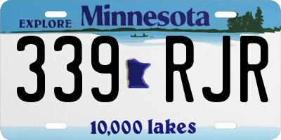 MN license plate 339RJR