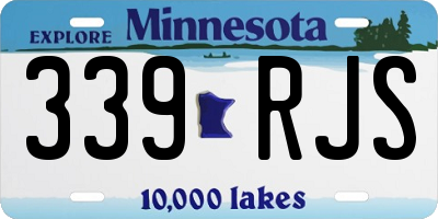 MN license plate 339RJS
