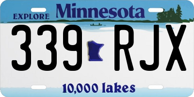 MN license plate 339RJX