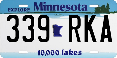 MN license plate 339RKA