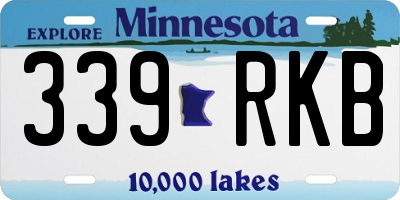 MN license plate 339RKB