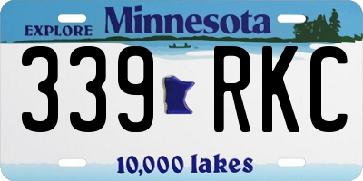 MN license plate 339RKC