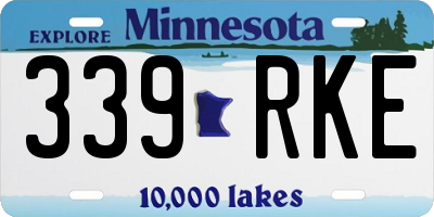 MN license plate 339RKE