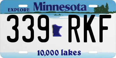 MN license plate 339RKF