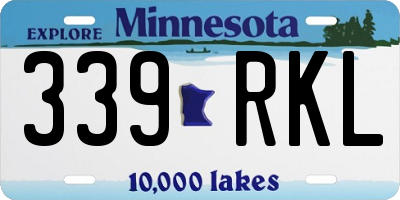 MN license plate 339RKL