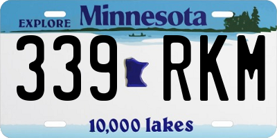 MN license plate 339RKM