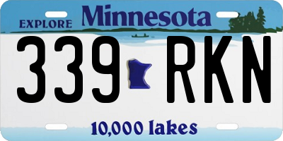 MN license plate 339RKN