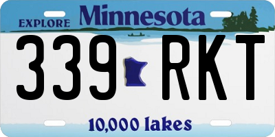 MN license plate 339RKT