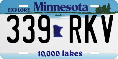 MN license plate 339RKV