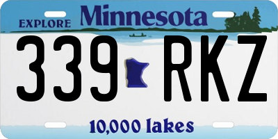 MN license plate 339RKZ
