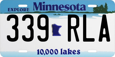 MN license plate 339RLA