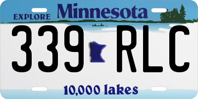 MN license plate 339RLC