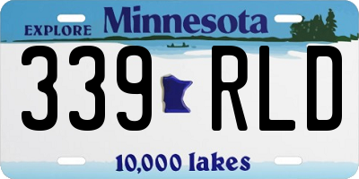 MN license plate 339RLD