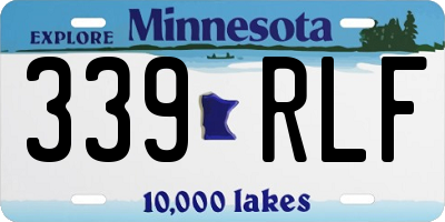 MN license plate 339RLF