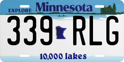 MN license plate 339RLG
