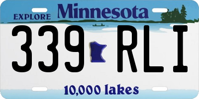 MN license plate 339RLI