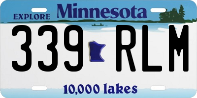 MN license plate 339RLM
